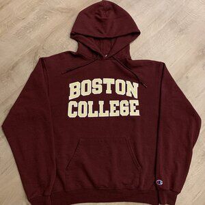 Champion Boston College Eagles BC Hoodie Sweatshirt Men's Medium M Burgundy